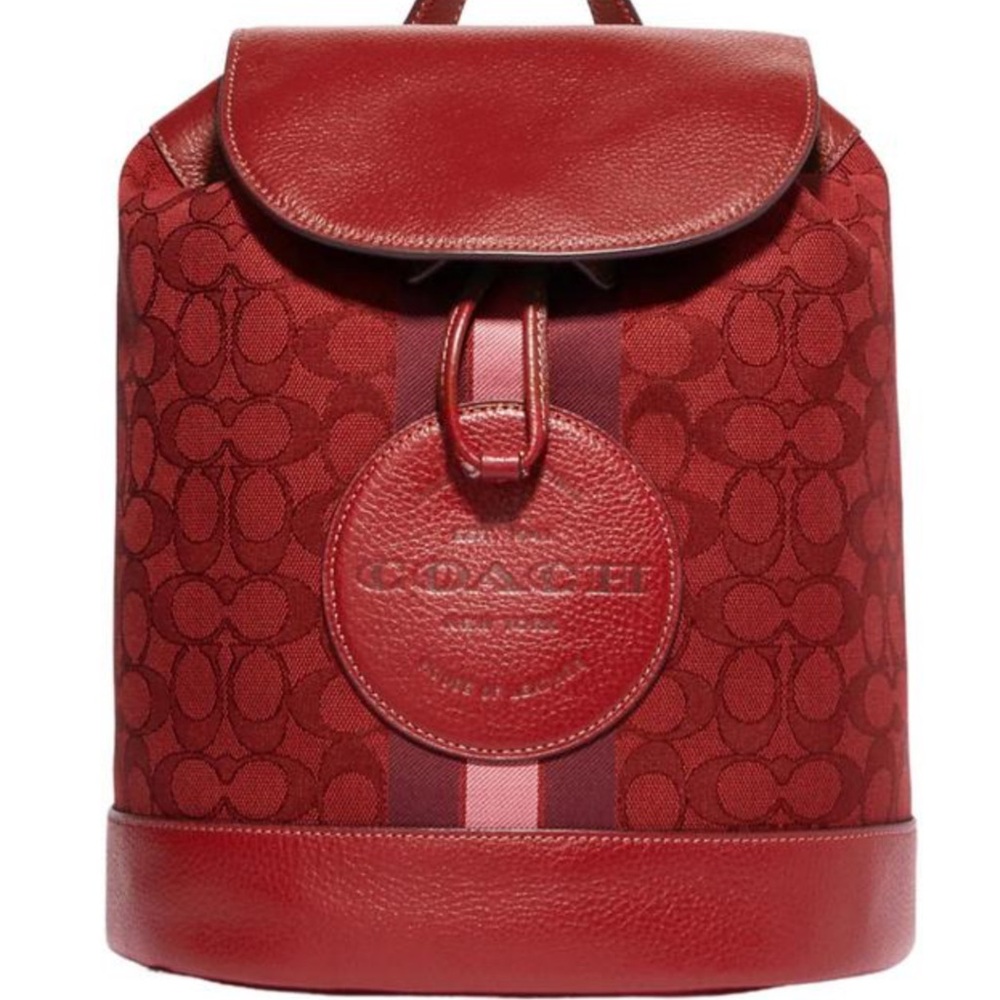 Coach Cherry Red Signature Backpack